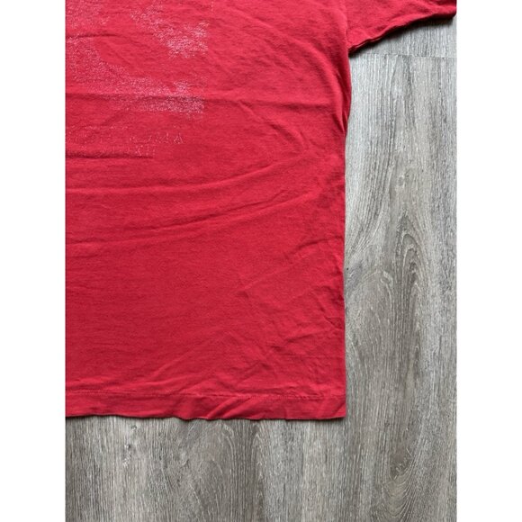 Vintage Rare 90s Michelangelo Creation Of Adam Painting Faded Red XL Shirt Art - Picture 6 of 11